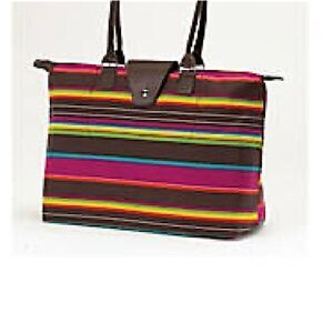 Joann Marie Designs Waterproof Fold-Up Brown pink large tote Beach diaper bag